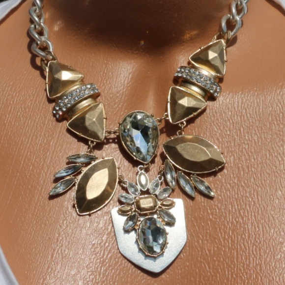 New! Boho Crystal & Rhinestone Statement Necklace - Picture 4 of 5
